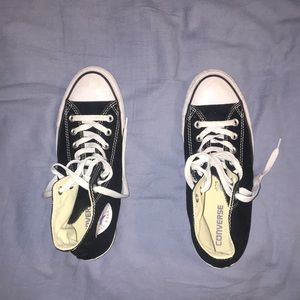 Black high top converse